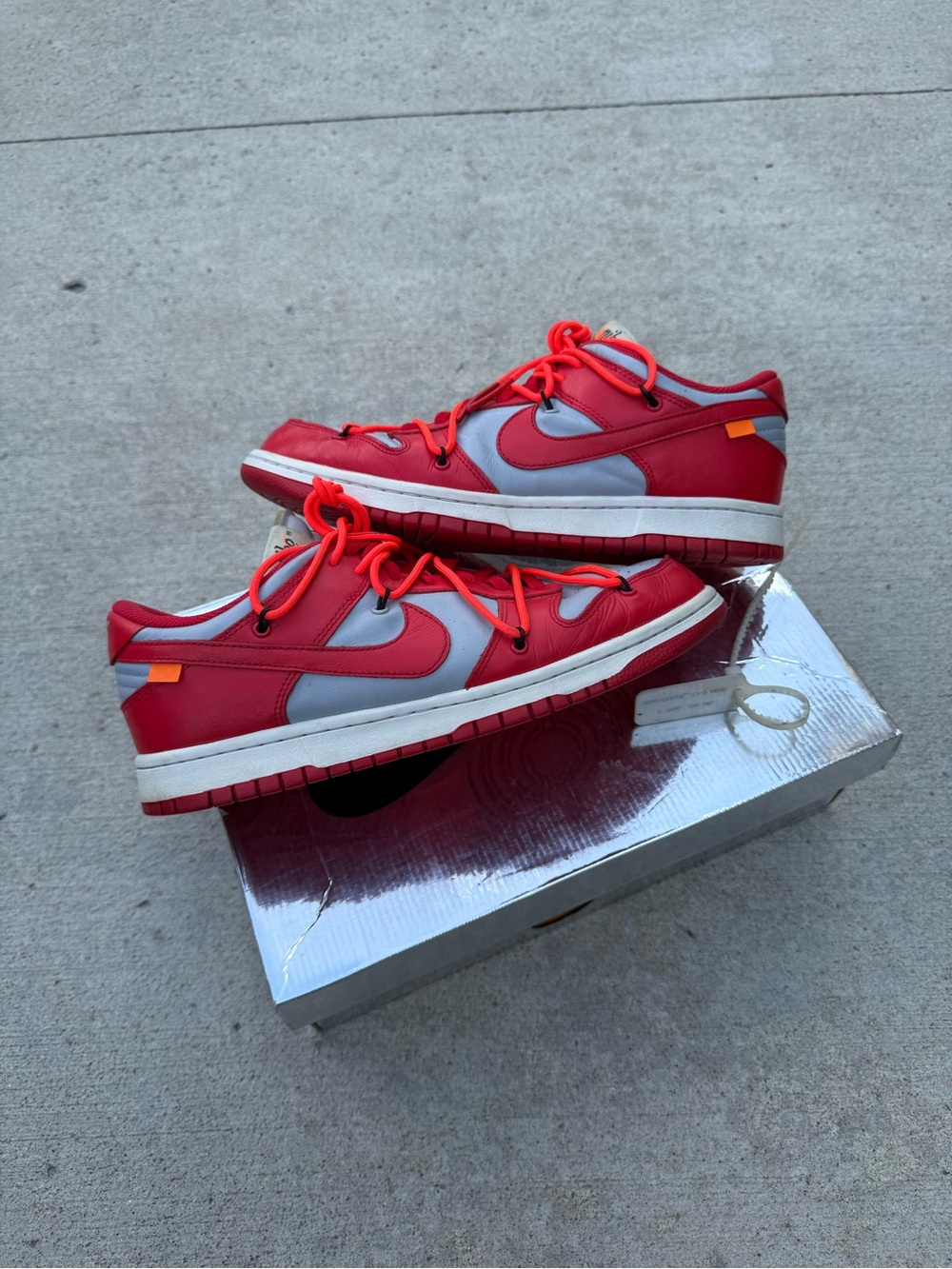 Nike Off White Dunk Low University Red